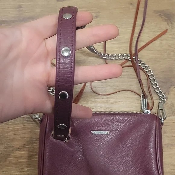 Rebecca Minkoff Crossbody BagBurgundy LeatherSilver-Tone Hardware - Picture 5 of 8